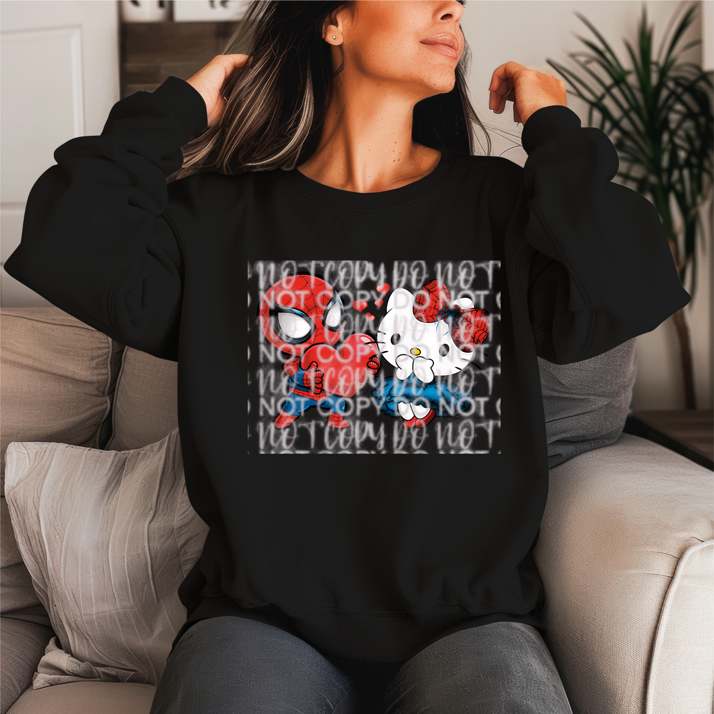 Spider Kitty Crewneck Sweater