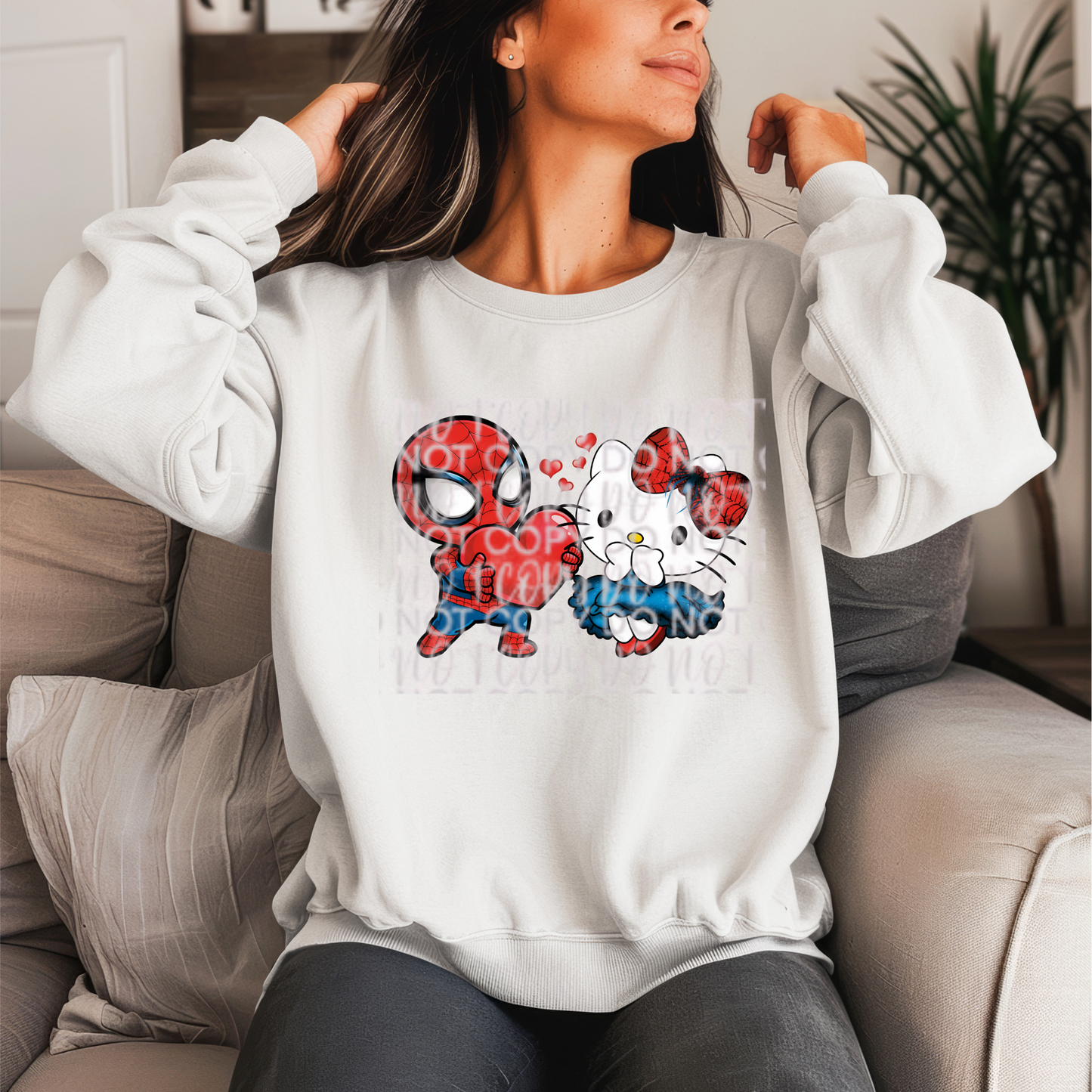 Spider Kitty Crewneck Sweater
