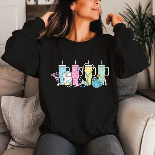 Nurse Boujee Stanley Tumbler Crewneck Sweater