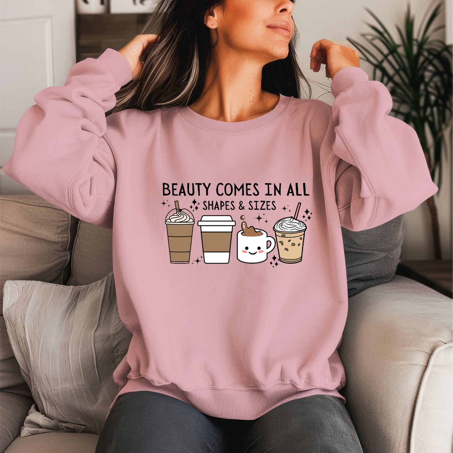 Beauty Comes In All Shapes & Size Crewneck Sweater